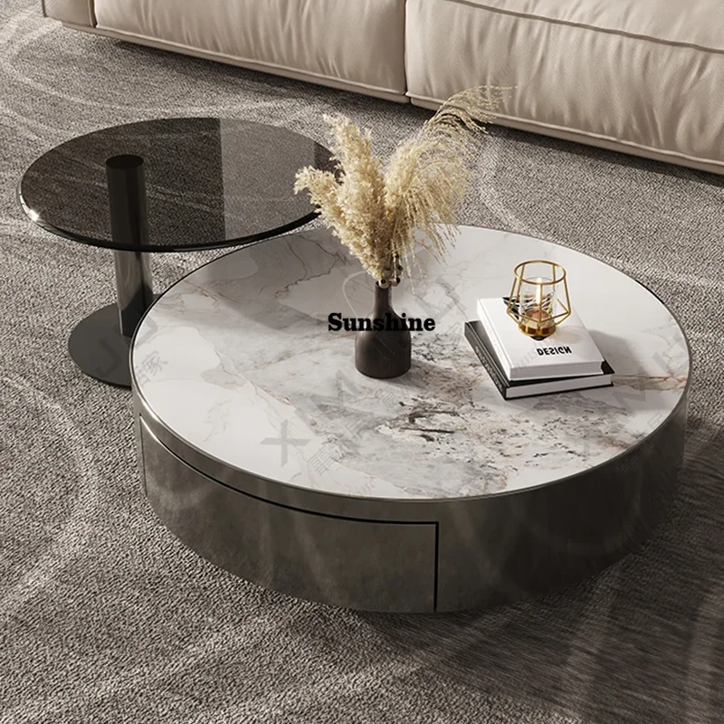 Drawers  Coffee Table Decoration Luxury Modern Living Room Writing Side Table Moving Mesa Auxiliar Trendy Furniture