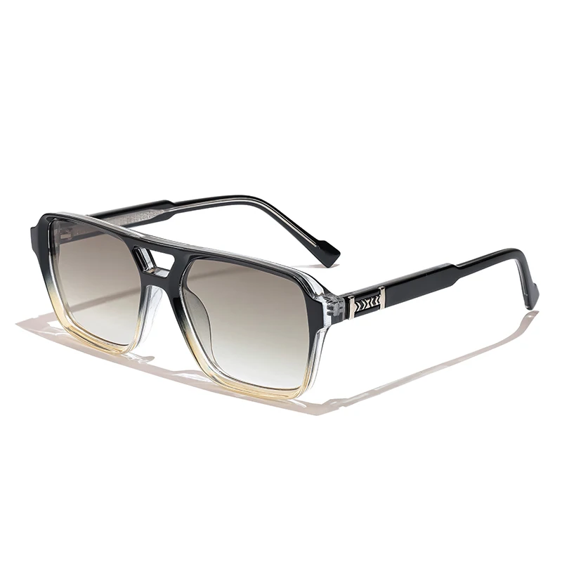 HBK Double Beam DesignBrille Big Square CP+PCFrame Style Vintage RetroDecoration Brillen für Geschenke Foto RequisitenBrille – Detail 12
