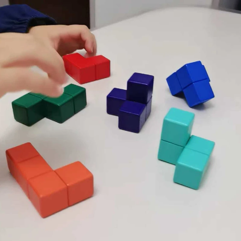 Montessori Educational Toys Soma Block Puzzle Wooden Math Cube IQ Logical Challenge Brain Teaser Games For Kids Adults
