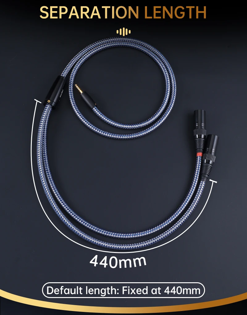 Serost StarPro 4,4mm Balance auf Dual XLR Stecker HiFi-Audiokabel, versilbertes Kupfer OFC für Musikplayer, Verstärker, Lautsprecher – Detail 10