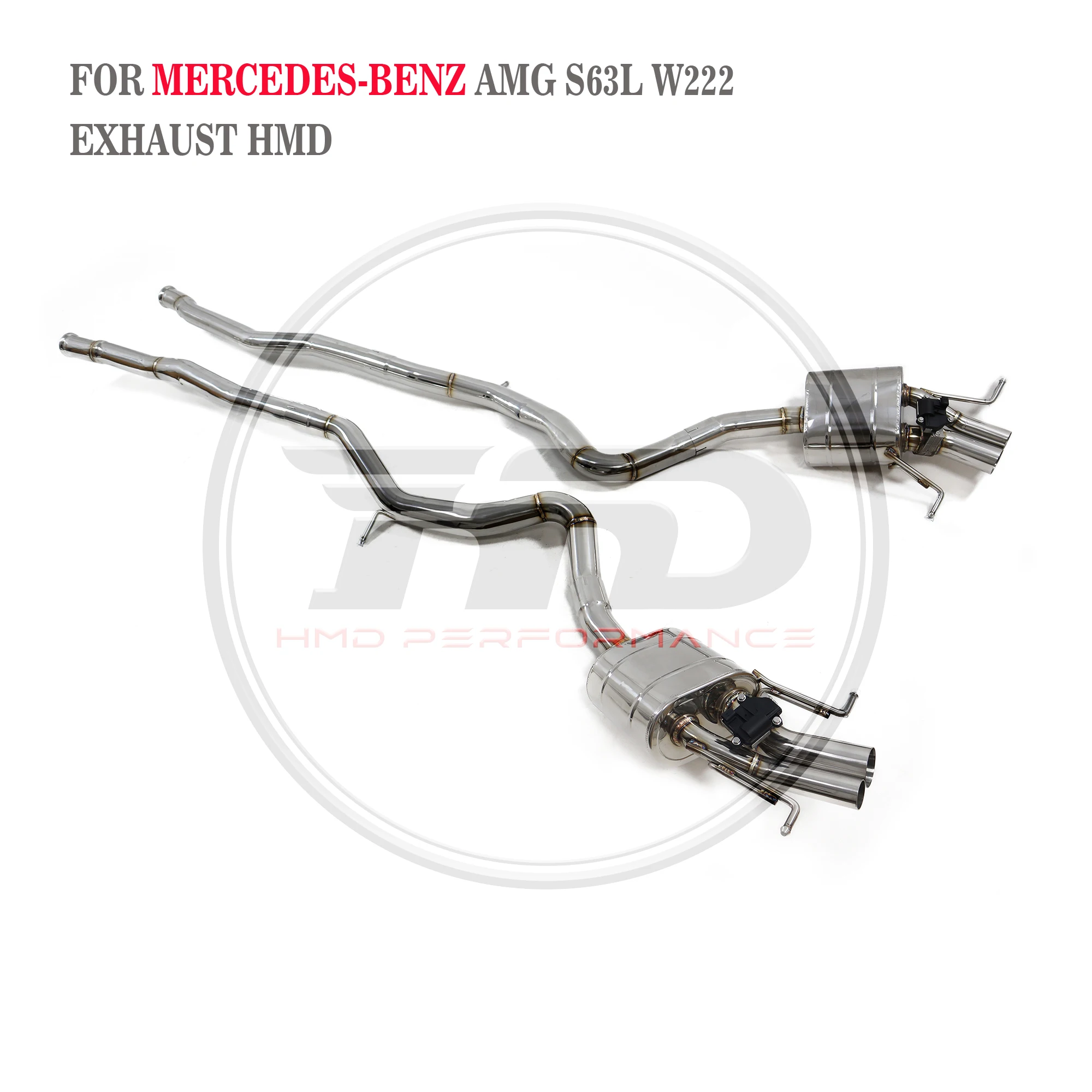 

HMD Stainless Steel Exhaust System Performance Catback For Mercedes Benz AMG S63 S63L W222 5.5T Muffler With Valve