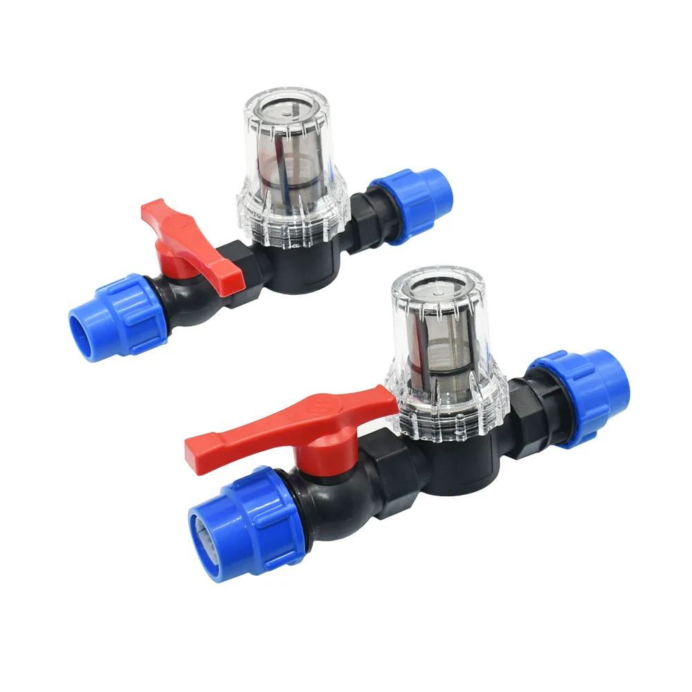 25mm 32mm Watering Filter Pipe Fitting DN15 DN20 Garden Farm Irrigation System Aquarium Pump Water Strainer Ton Barrel Joint