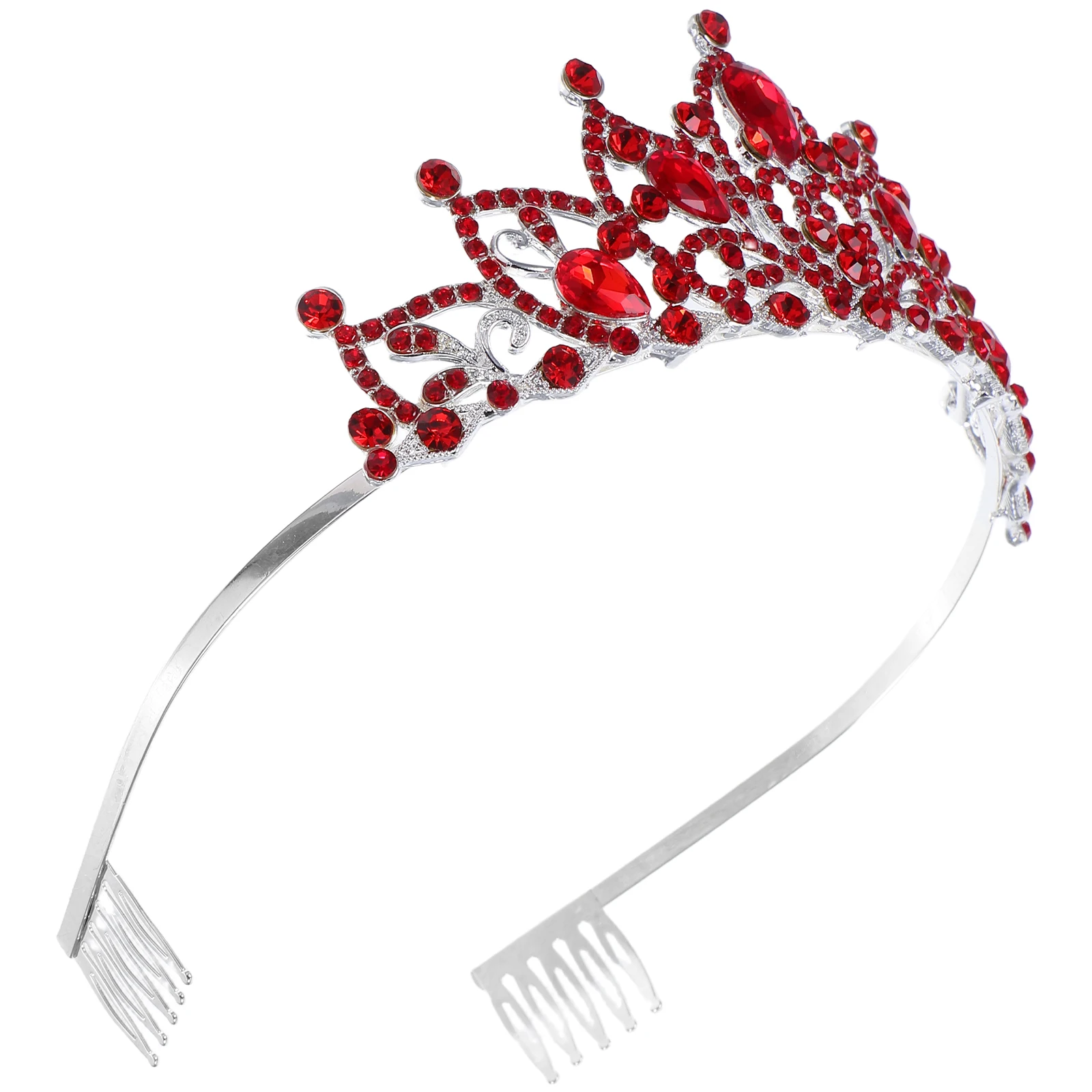

Crystal Crown Hair Accessory Elegant Design Versatile Use Secure Fit Rhinestones jeweled headbands for women mini tiaras hair