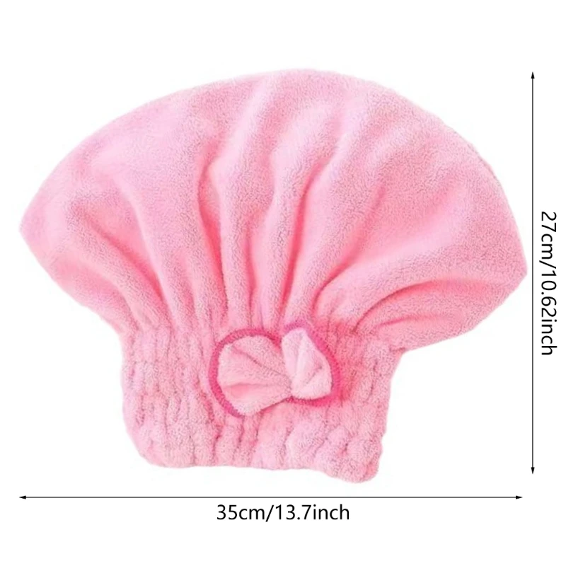 Toalha cabelo absorção, corais secagem rápida Toalha cabelo com nó