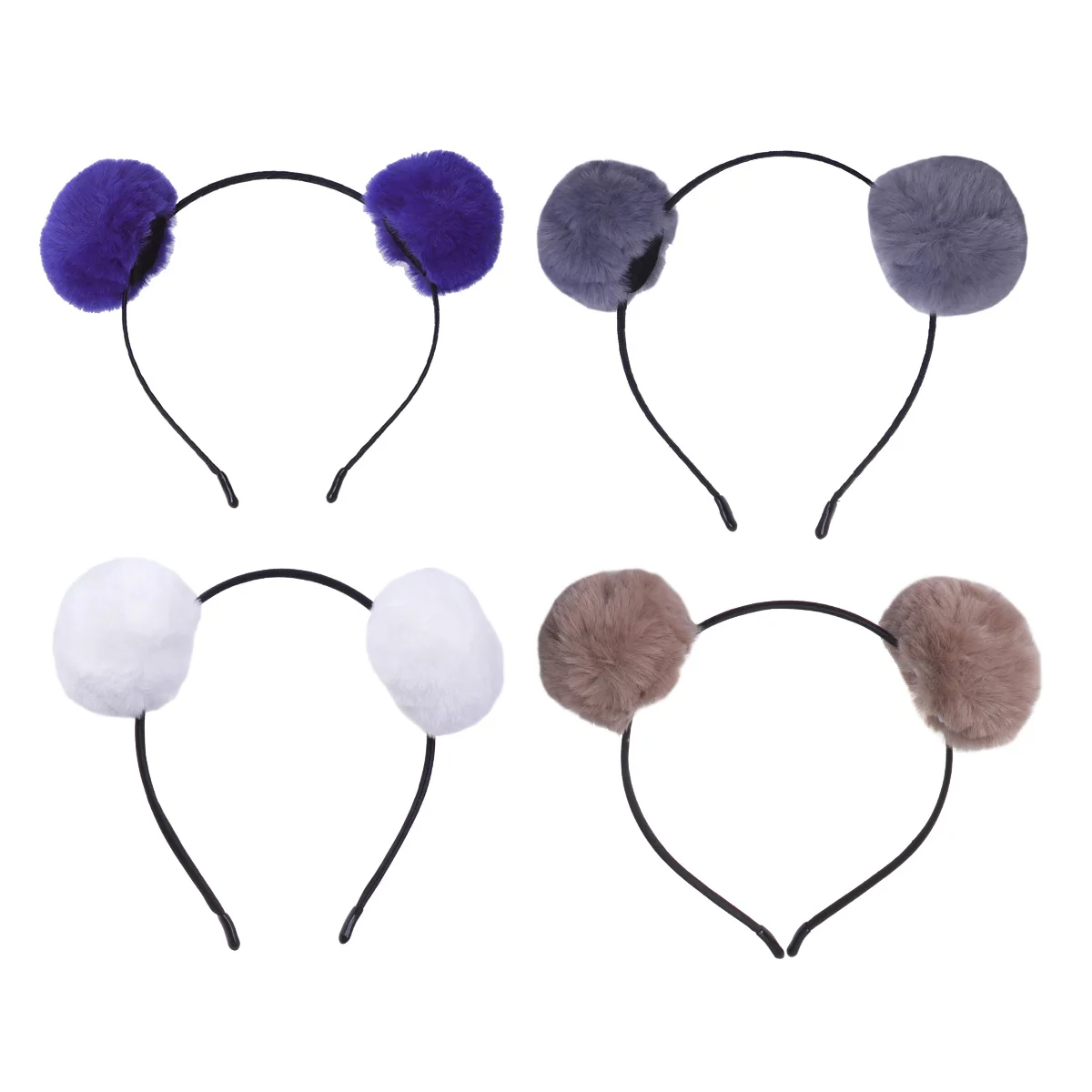 

4 Pcs Fashion Hair Hoop Accessories White Hairbands for Girls Kids Elegant Gorgeous Design Daily Party Use