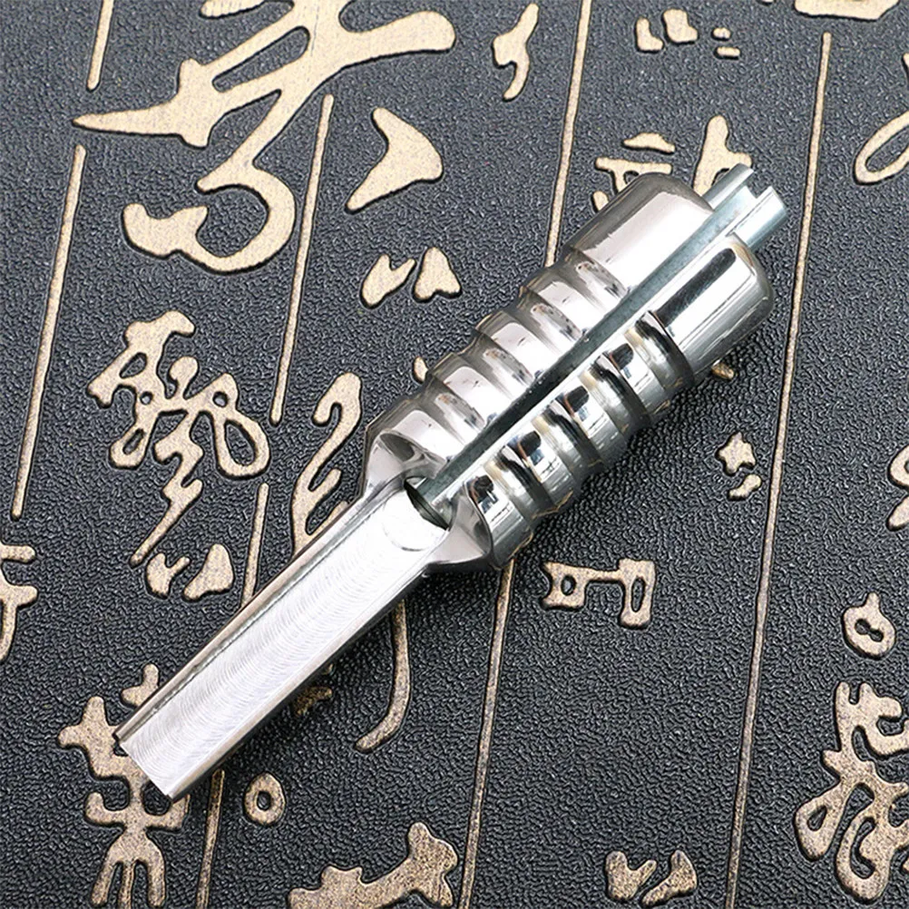 

Рукоятка для тату-машинки из нержавеющей стали 49F, серебристая, утолщенная, противоскользящая, с самоблокирующимся механизмом, многоразовая, износостойкая, для катушечных машинок