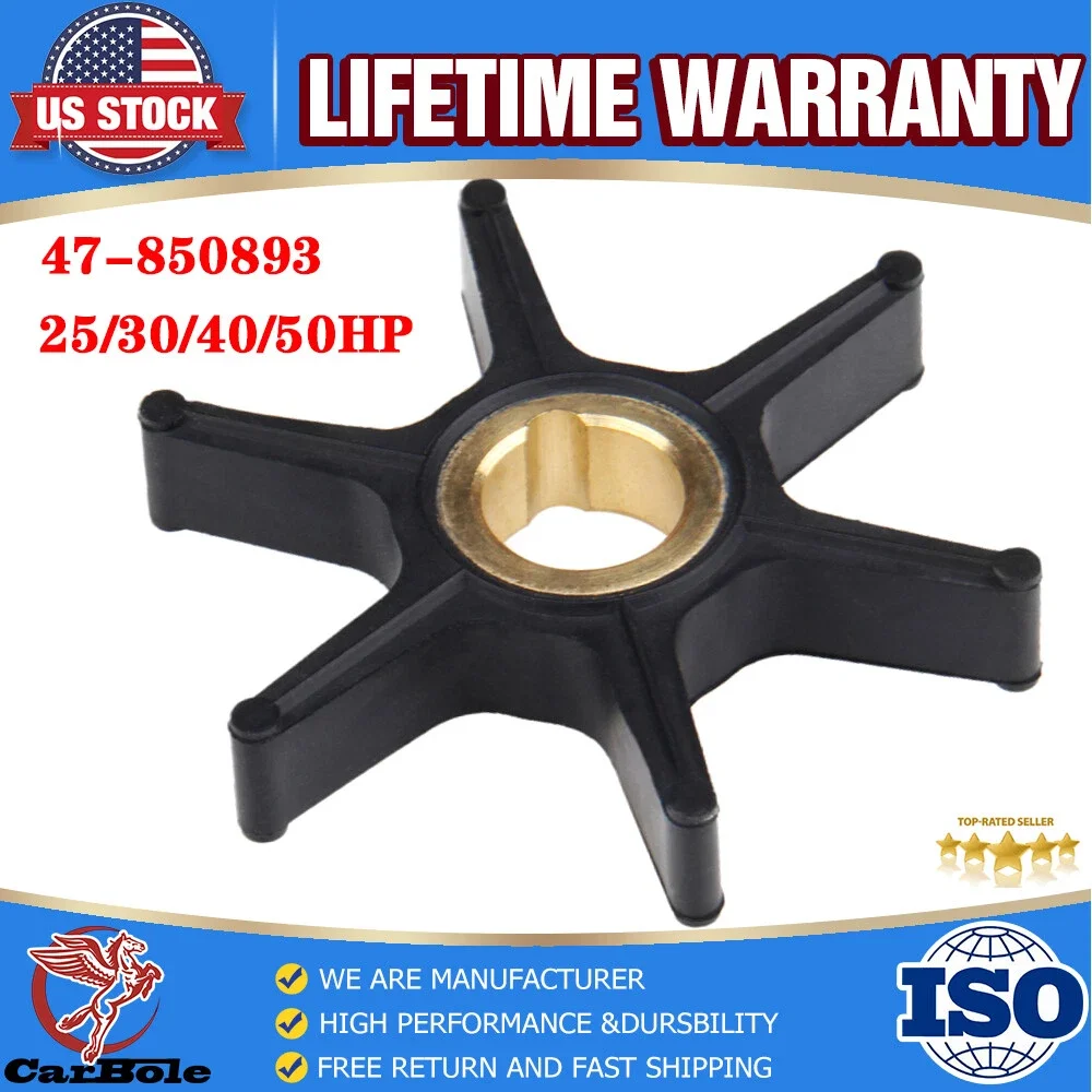 

Water Pump Impeller For Mercury Mariner 47-850893 25/30/40/50HP 2/4-Stroke