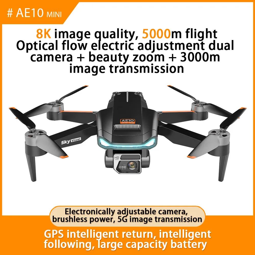 Brushless Motor GPS Electrically Adjustable Dual Camera Mini Drone 8K High-Definition Aerial Photography Quadcopter