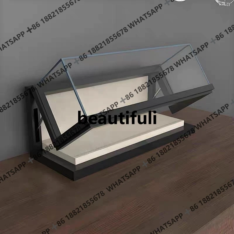 Museum wall display cabinet glass display cultural relics collection hydraulic cabinet