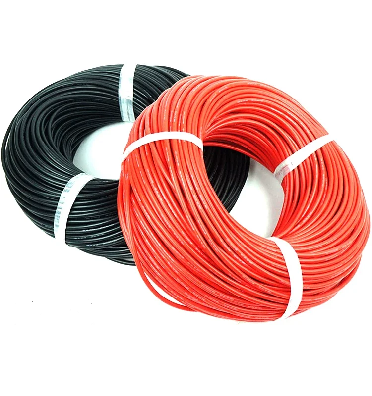 8AWG~28AWG Gauge Red Black Silicone Wire Cable Tinned Copper Silicone Wire for RC Battery Automotive