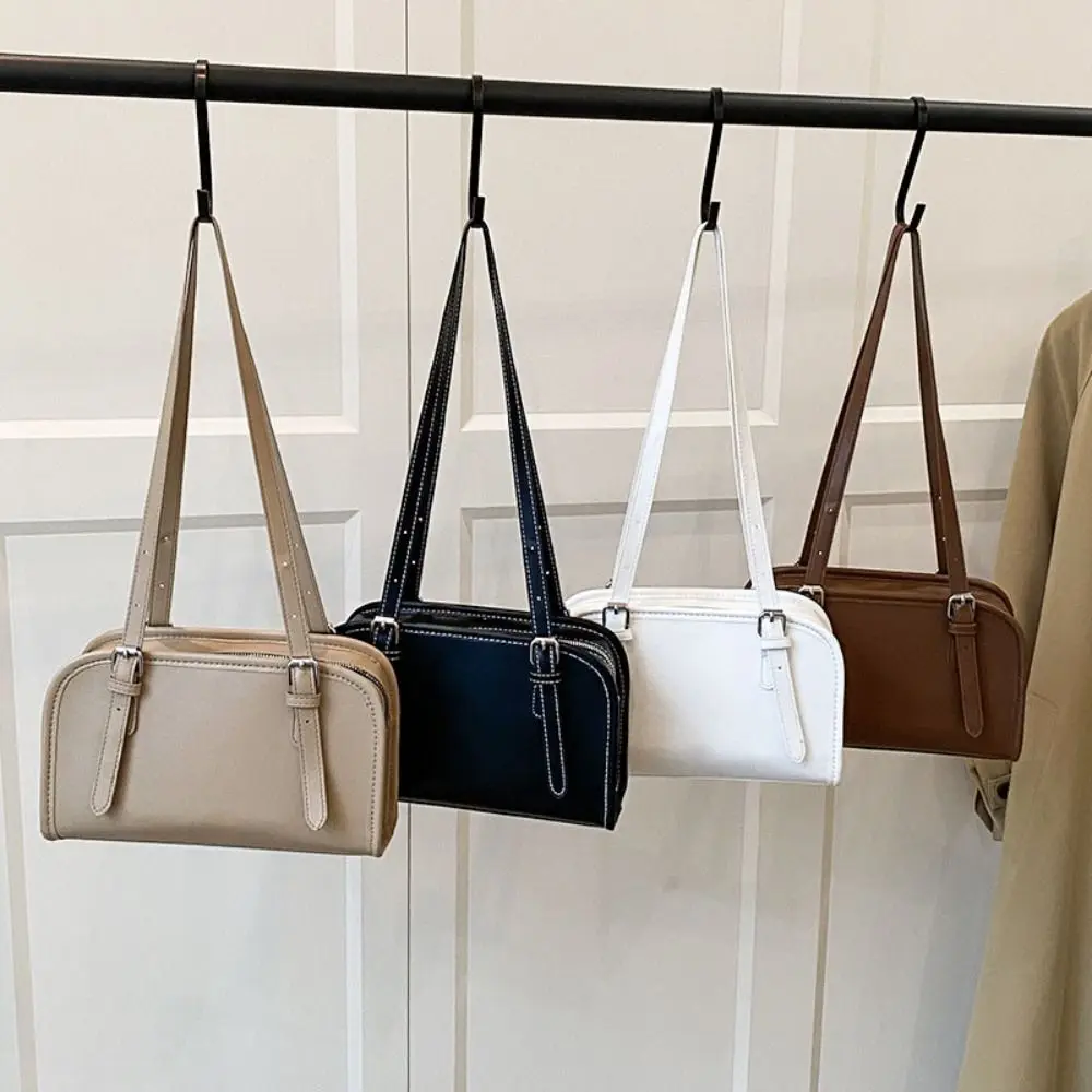 

Trendy Solid Crossbody Bag Soft PU Leather Women's Handbags Luxury Sweet Shoulder Bag Purses