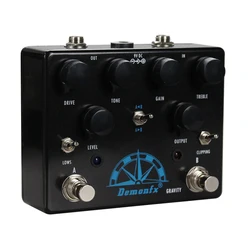 Demonfx Pedal de efectos de guitarra de gravedad de alta calidad, dos Overdrive en un Pedal TS10 y KLON centaurcentauro