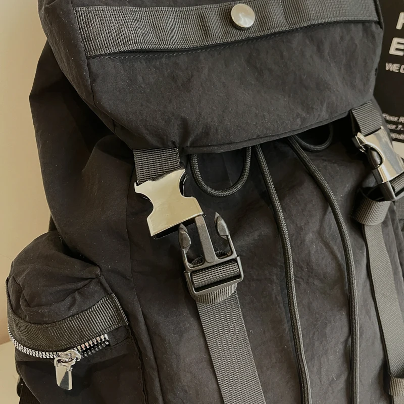 Casual Backpack Women Large Capacity Fashion Junior High School Student Pleat Schoolbag Travel Backpack рюкзак женский тканевый