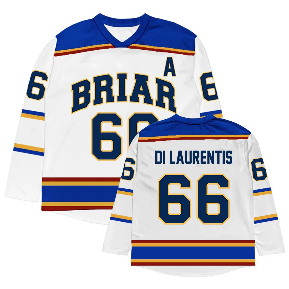 

Men Women Long Sleeve Tee Cosplay Off Campus Briar University Hockey Jersey Graham 44 DI LAURENTIS 66 Tucker46 3D Print T-shirt