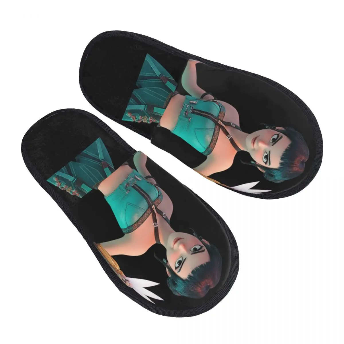 

Custom Print Women Kpop Demon Hunter Huntrix Girls House Slippers Soft Warm Memory Foam Fluffy Slipper Indoor Outdoor Shoes