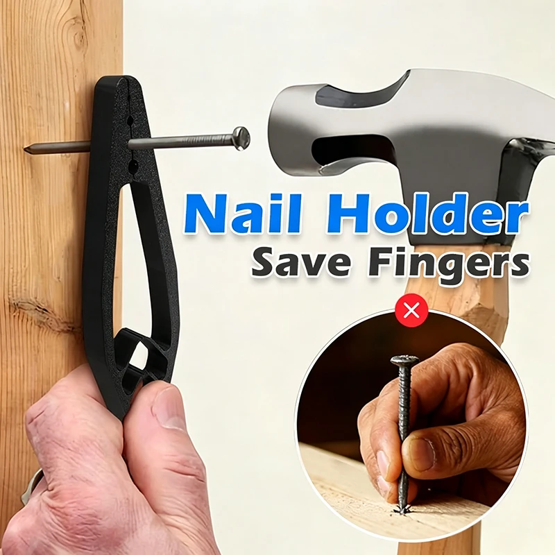 Nail Holder Tool Finger Protection Nail Fixer Plastic Sliding Joint Pliers Accurate Nail Placement For Woodworking DIY Repair