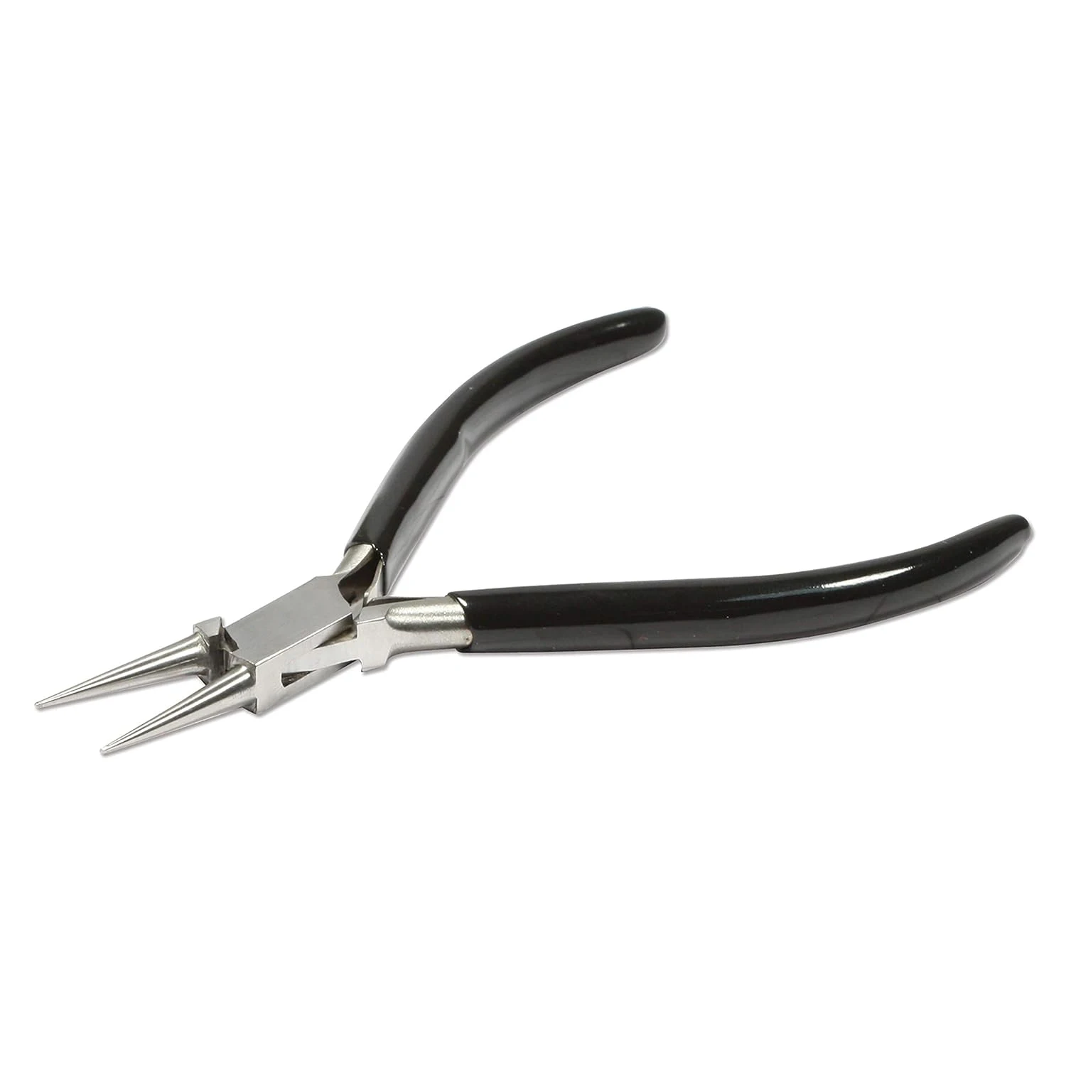 Extra Fine Tip Round Nose Pliers PVC Non-slip Grip Double Leaf Spring Hand Tool for Jewelry Making Bracelet Earring Nec