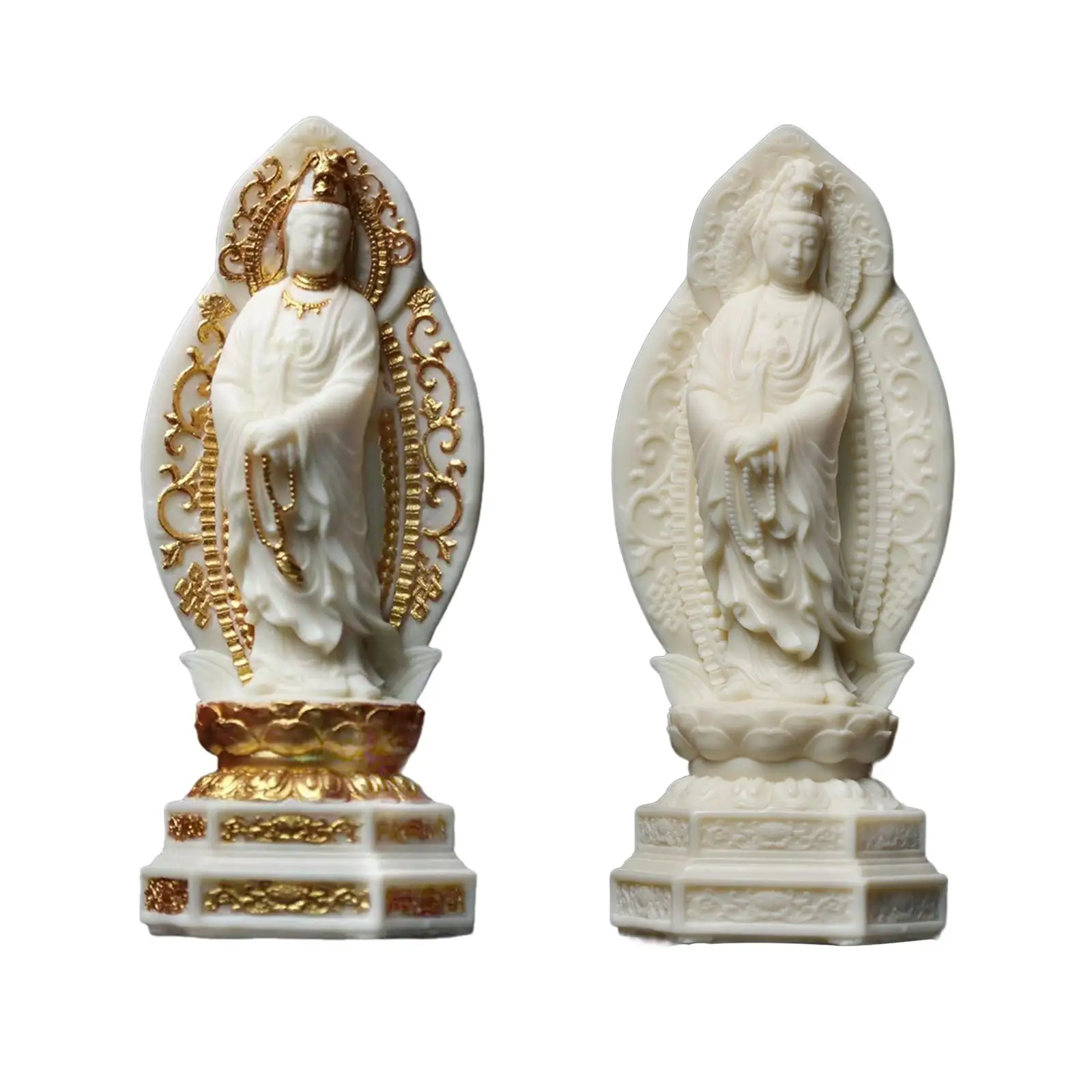 Guanyin Figurine Car Dashboard Decoration for Shelf Centerpiece Bookshelf