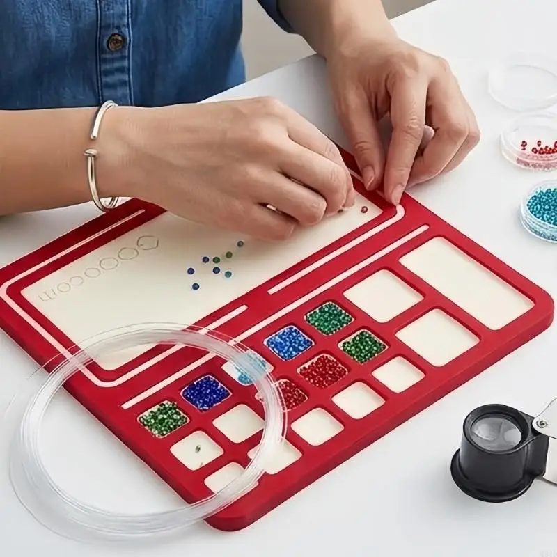 Felt Bead Design Mat for Tabletop Jewelry Work, Sorting Layout Mat for Beads, Findings, and Component Planning