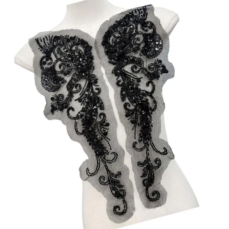 

39BD 2lots Sewing Sequins Embroidered Patches Cosplay Party Decorative Appliques