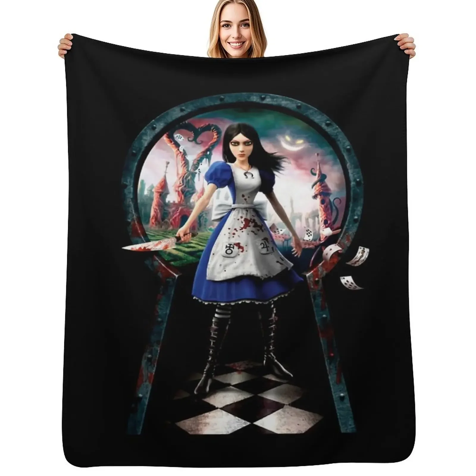

Alice Madness Returns Classic Throw Blanket Decorative Sofas Soft Plaid Extra Large Throw Blanket