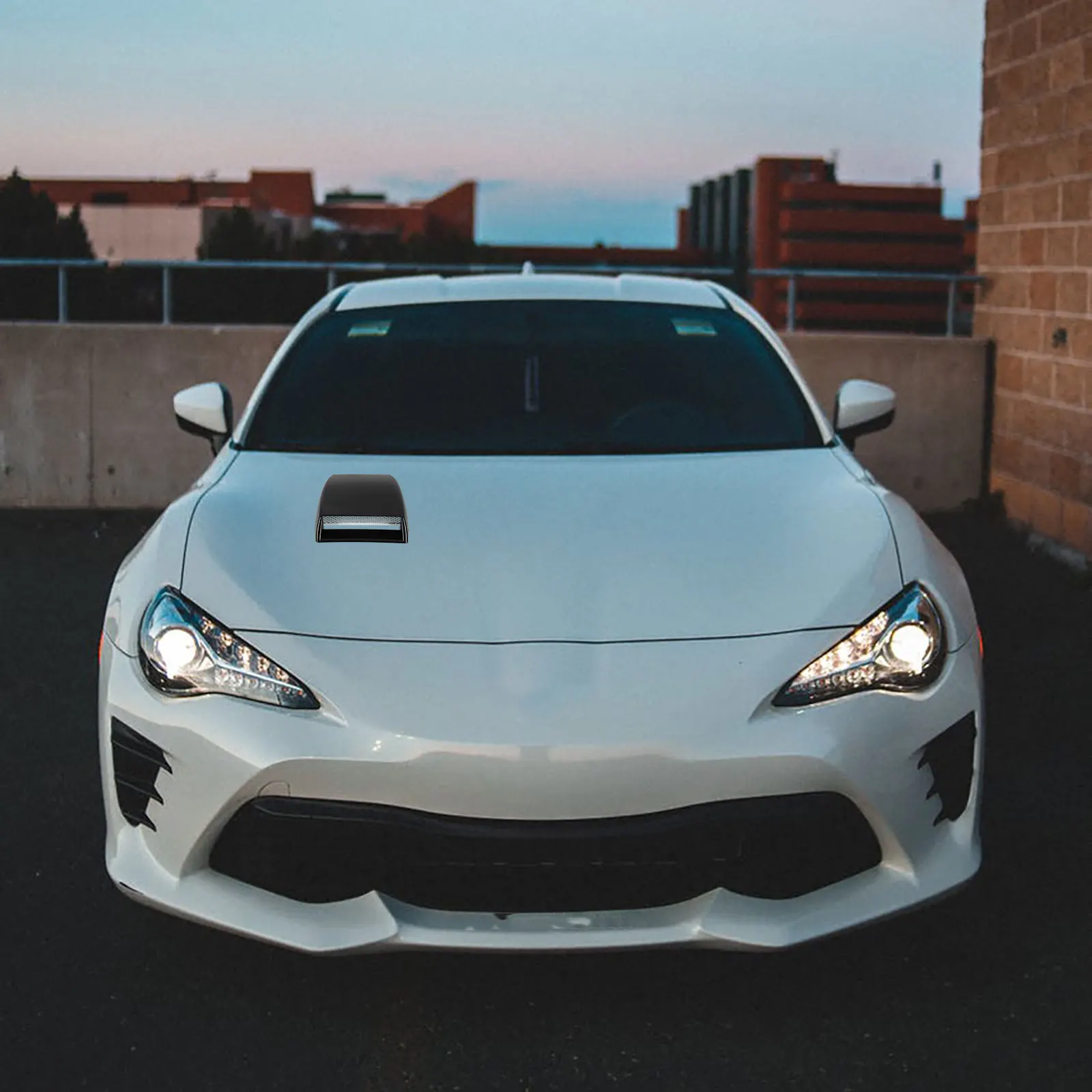 

Simulation Scoop Sticker Black Car Vent Decorative Outlet Universal Fit Easy Installation Adhesive Tape Base No