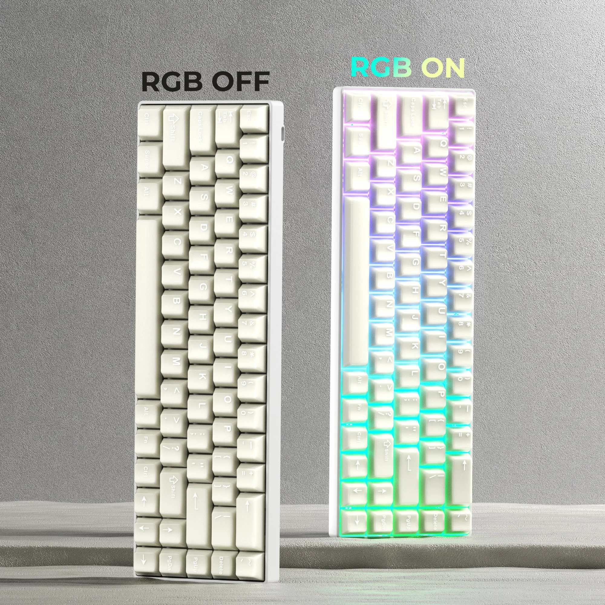 XVX White Frost Jade Keycaps Semi Transparent Keycaps Double Shot