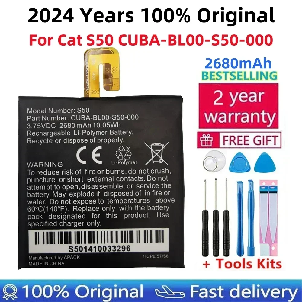 

100% Original 2680mah For Cat S50 CUBA-BL00-S50-000 Battery For Caterpillar Cat S50 Mobile Phone Batteries Fast Shipping