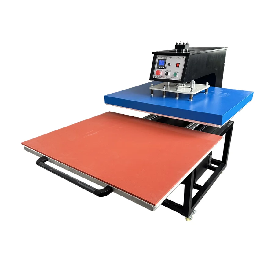 

High Quality 1 Station Hydraulic Heat Press Machine 80x100cm Large Format Sublimation Printing Automatic For Garment New