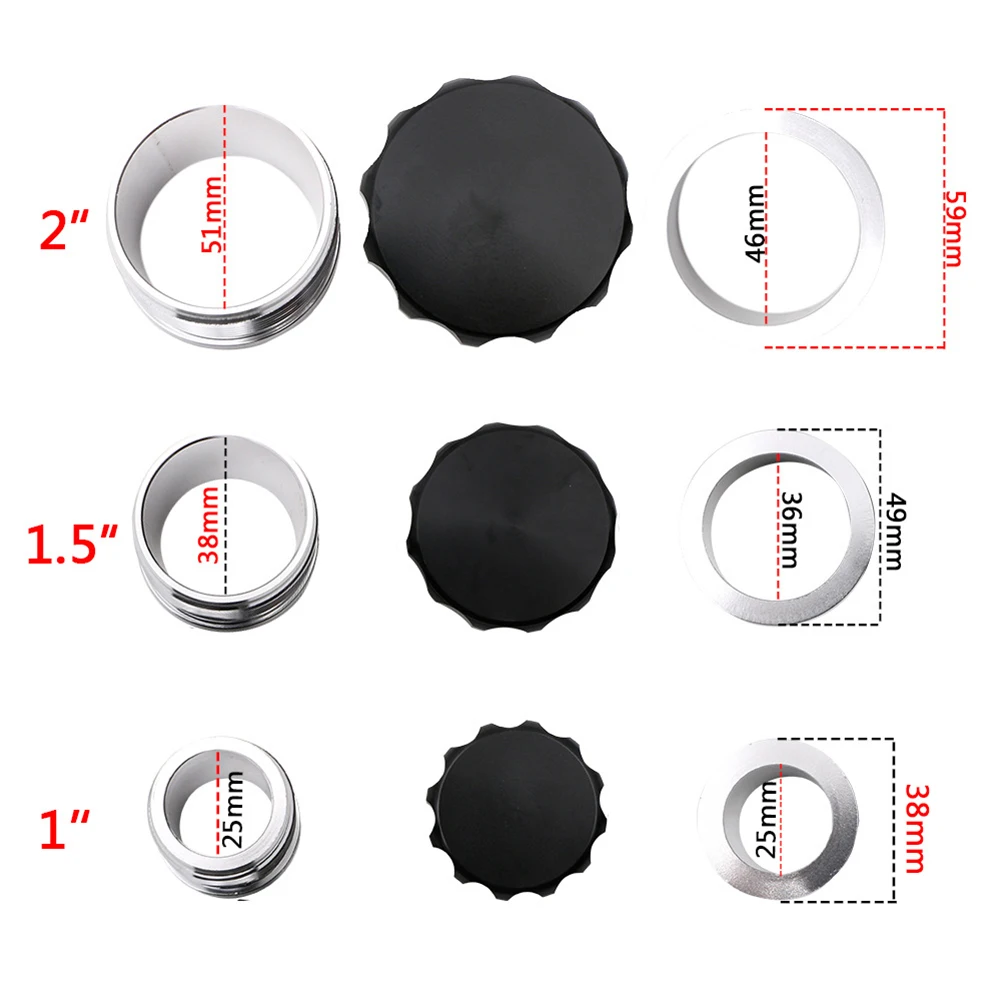

1 "1,5" 2 "алюминиевая крышка бака, заливная и крышка, масляный топливный бак для воды, замена крышки радиатора автомобиля, автоаксессуары