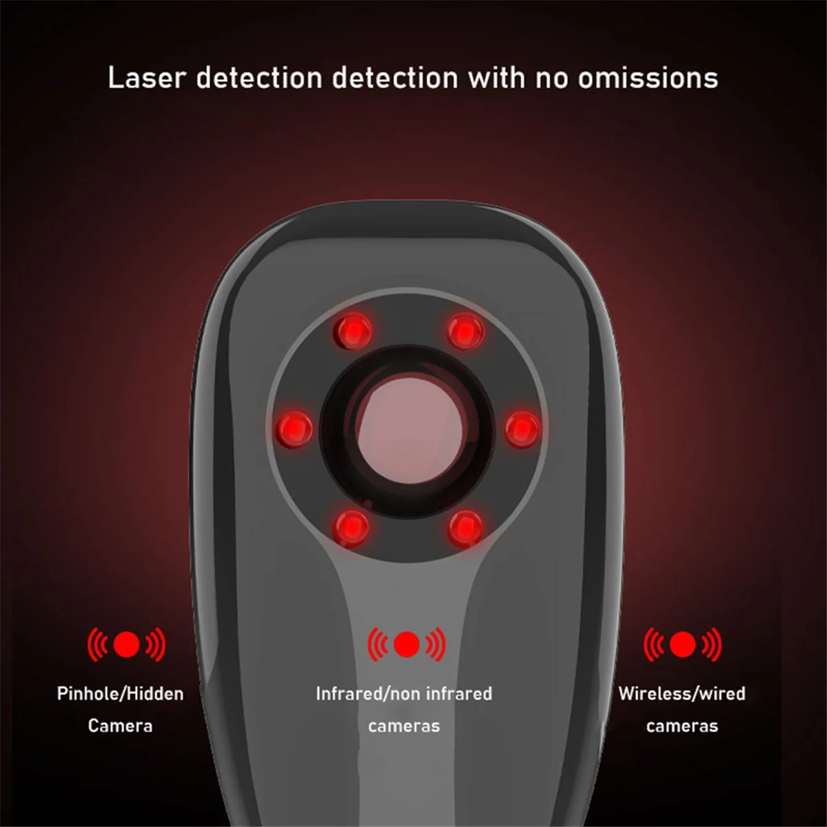 CLCU AK370 Hotel Anti Peeping Camera Detector Remote Scanning Micro-Type Pinhole Hidden Lens Detection Smart Chip