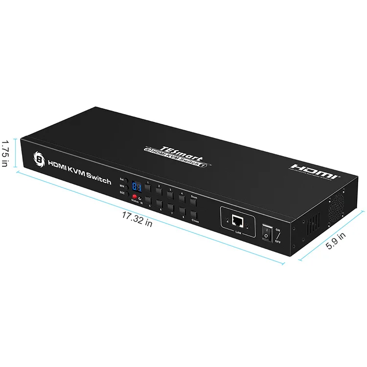 Factory Price 4K Support EDID Control 8-port kvm switch