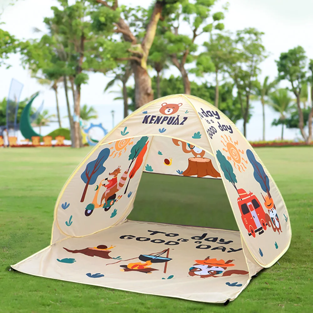 عالية الجودة الشاطئ خيمة عائلية مقاومة للماء الأطفال التخييم في الهواء الطلق الاطفال الخيام تهوية المنبثقة مفتوحة المحمولة للطفل الشمس الظل