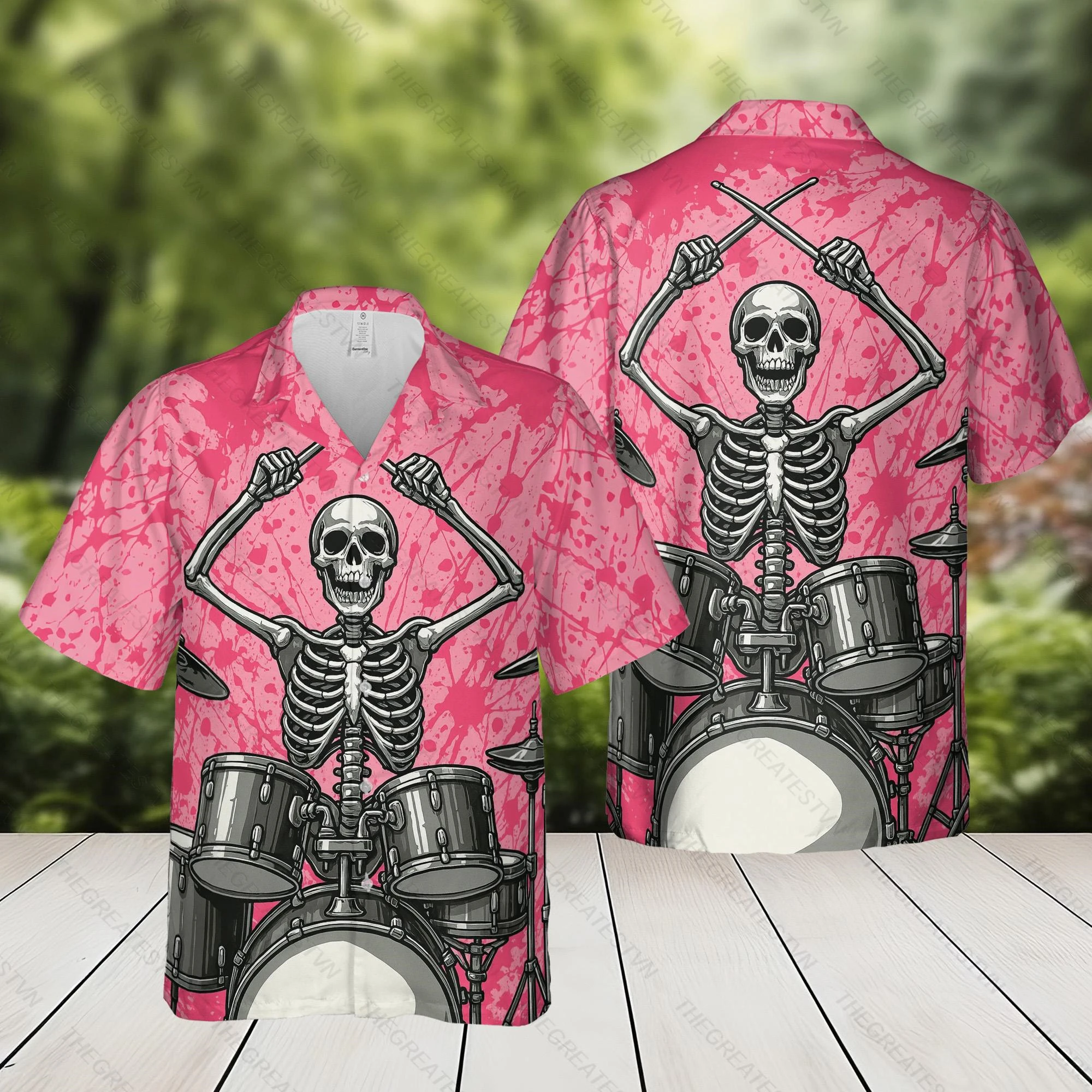 

Гавайская пляжная рубашка, модный дизайн, мужская рубашка с 3D принтом черепа, уличная одежда в стиле ретро, певица, 2025, унисекс, блузки с короткими рукавами, топы