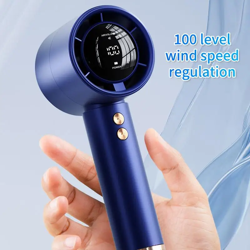 SUSU Mini Handheld Fan USB Fast Charging Portable Air Calculating Fan Mute Personal Highspeed Fan For Travel Outdoor Activities