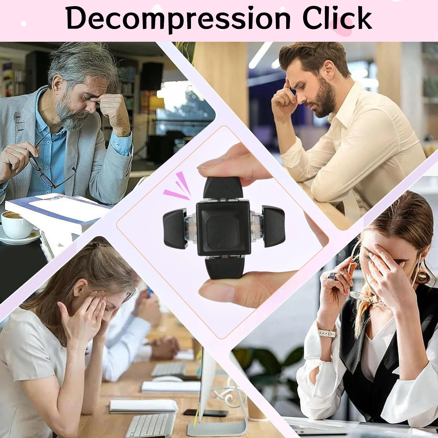 USLION 6 مفاتيح أغطية المفاتيح لوحة المفاتيح الميكانيكية كاختبار الإجهاد تململ لعبة مكتب الضغط تهدئة زر Keycap المفاتيح #4