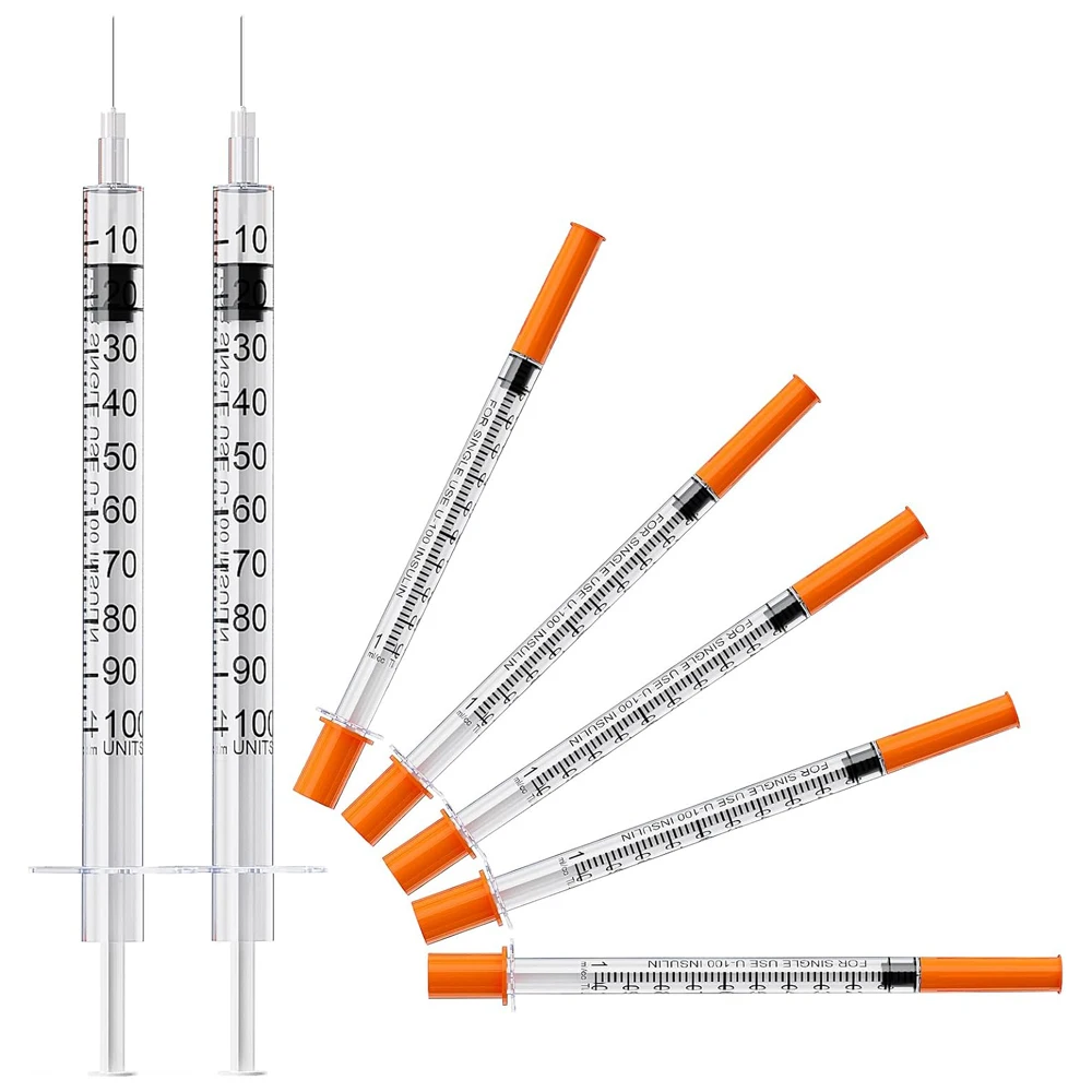 

U-100 Insulin Syringe 1ml 29G 1/2''(12.7mm) Needle|100 Pcs Individually Sealed | Disposable & Sterilized for Pets Animals