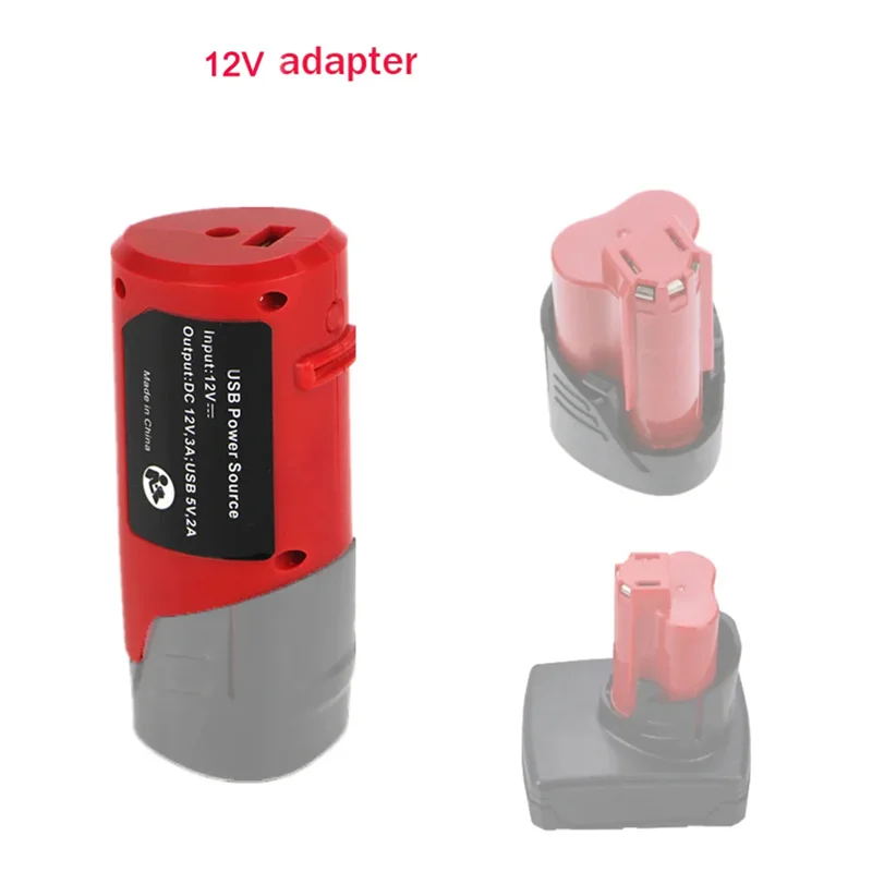

N11R Portable Battery Adapter USB Device Charger With DC USB Port For 12V Lithium Battery,Charge For Phone Easy Instal
