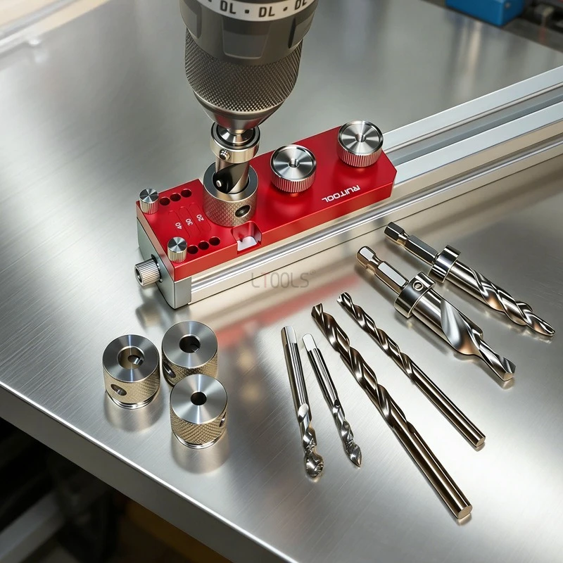 

20/30/40 Aluminum Profile Hole Opening Assistant Drill Guide Punch Locator Hole Drilling Jig Positioning Tool M6 M8 Countersin