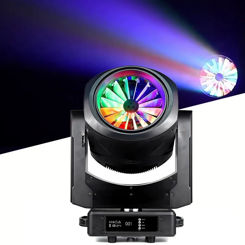 Professional 4x60W RGBW LED Moving Head DMX512 Zoom Beam Wash 3-in-1 Turbofan Effect Lamp for Disco DJ Club