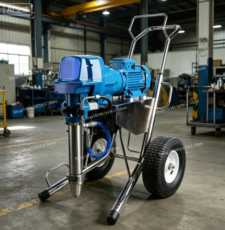 Professional Airless Paint Sprayer 14L 6000W Heavy Duty Plaster Putty Painting Machine w Long Pump