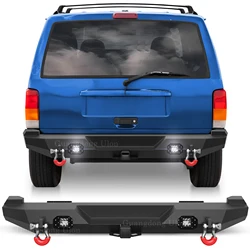 Rear Bumper Accessories Fit 1984-2001 Jeep Cherokee XJ (2/4 Doors) Off-road Bumpers, Black , 2