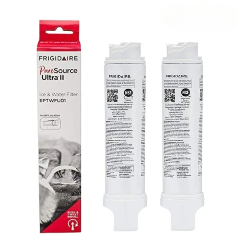 EPTWFU01 Koelkastwaterfilter Compatibel met EWF02 Frigidaire Pure source Ultra II UNILUX ULX220, 807946705 、 012505454226