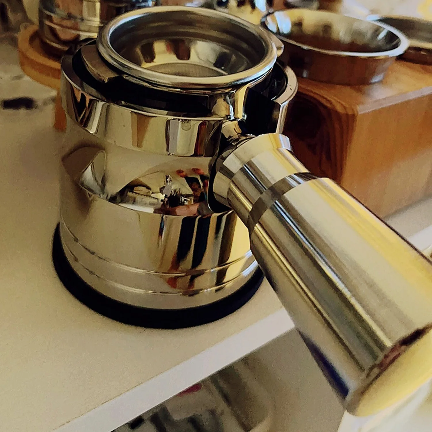 

Stainless Steel Coffee Tamper Base Kitchen Pressl Cloth Powder Leveler Tool Powder Hammer Coffee Accessories