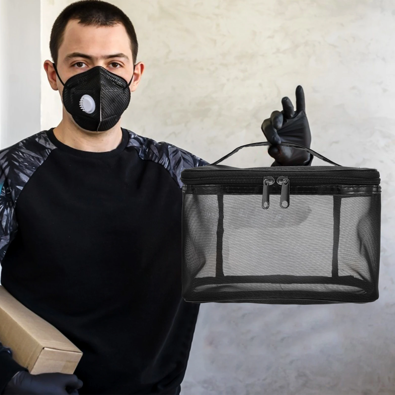 

Portable Makeup Storage Bag Mesh Pouch Travel Toiletry Organizer Nylon Waterproof Lightweight TSA Compliant for Women