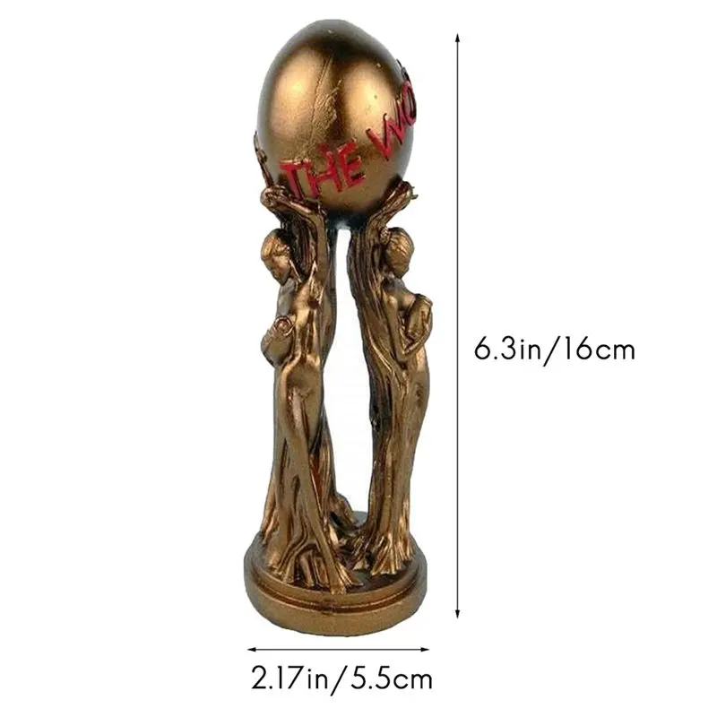 ABHS-5X The World Is Your Statue Trophy For Office Home Decoration Birthday Graduation Ceremony Resin Statue