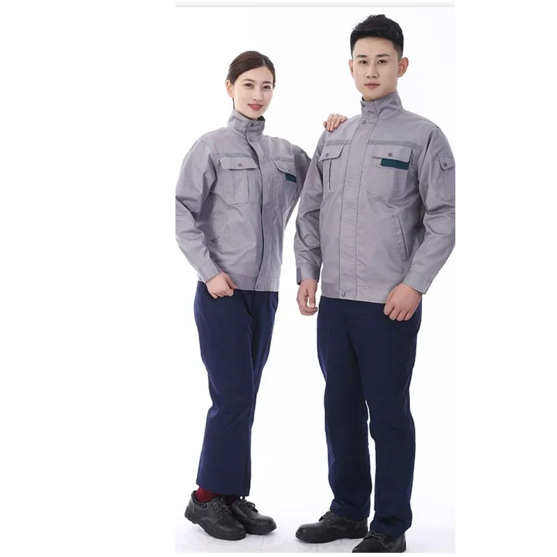 Welding Suit Reflective Multi Pockets Work Clothing Men Women Anti-Scalding Electric Factory Repairman Workshop Durable Uniforms