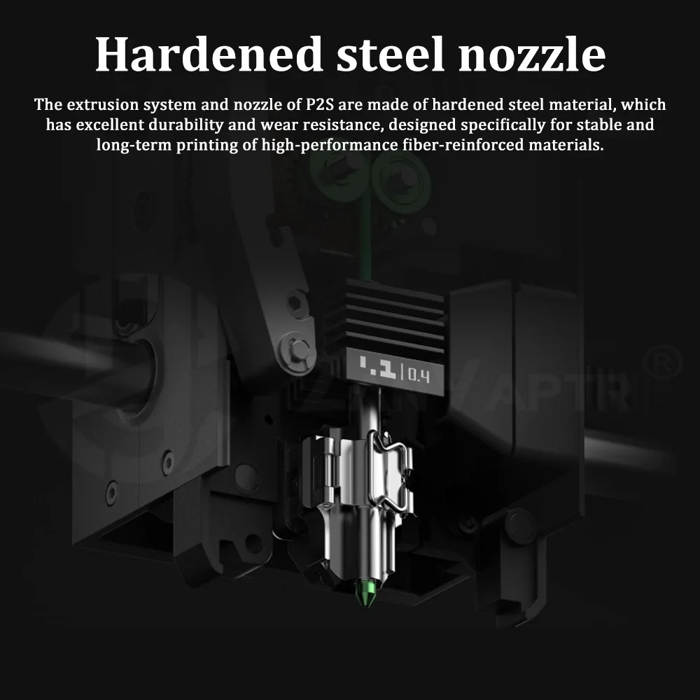 P2S Hotend لمختبر بامبو P2S قياسي/عالي التدفق Hotend جودة عالية طباعة سريعة دقيقة فوهة قابلة للإزالة 0.2 0.4 0.6 0.8
