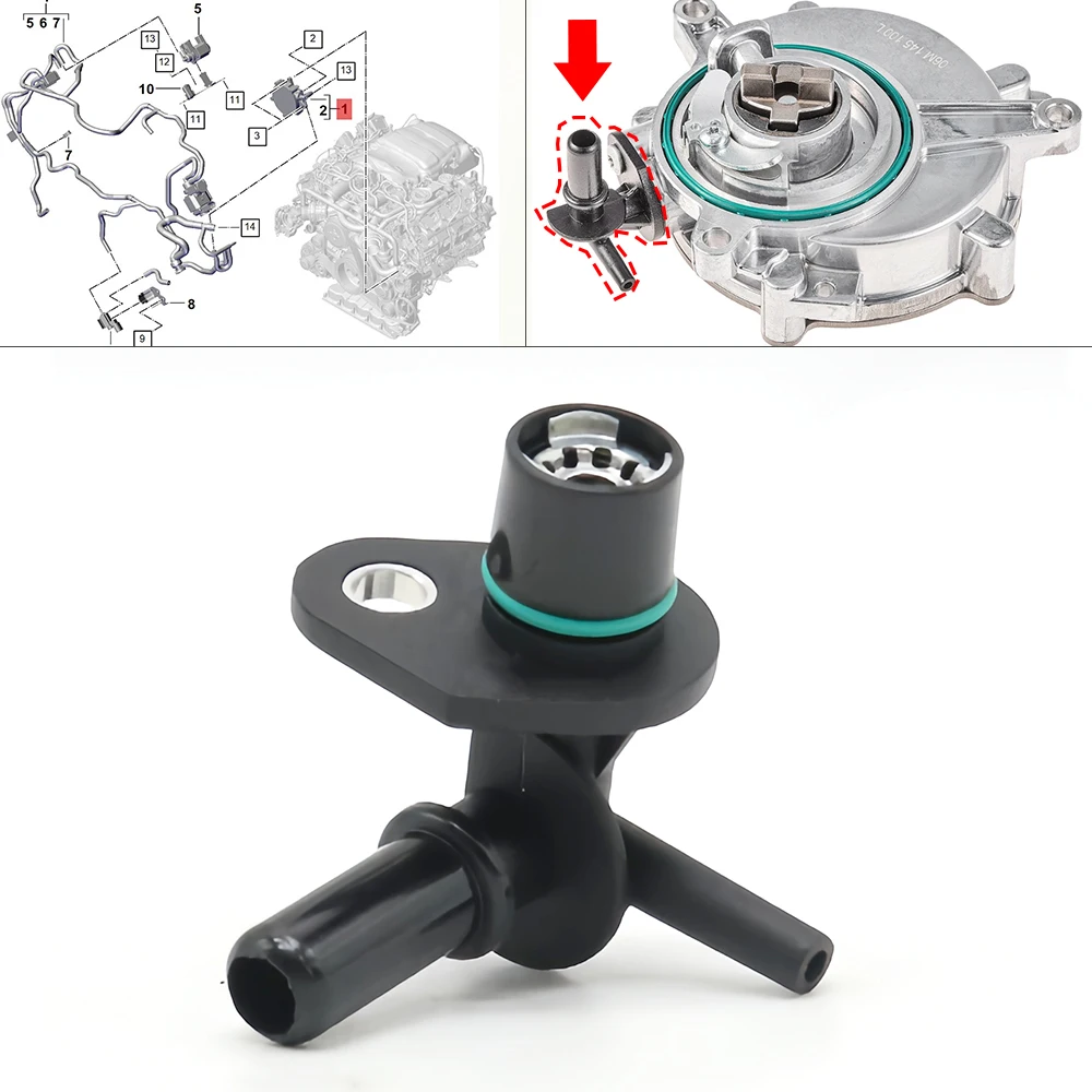 

Car Power Brake Booster Vacuum Pump Repair Pipe Adapter Connector For Porsche Panamera 971 971-2 Cayenne 9YA Macan 95B-2