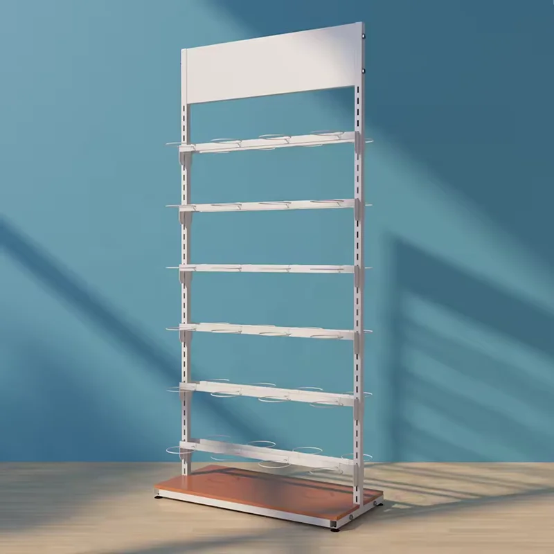 Vrijstaande 6-Tier Metal Gym Storage Stand Dubbelzijdig Voetbal Display Rack voor Basketbal Volleybal Sport Rack